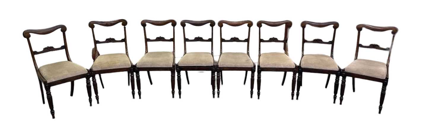 Lot 12 - A set of eight 19th century bar back dining...