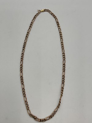 Lot 501 - A 9ct yellow gold chain, length 45cm, approx 5....