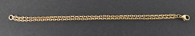 Lot 698 - A small 9ct yellow gold necklace, length...