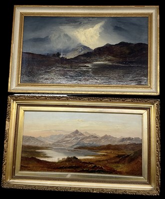 Lot 221 - CHARLES LESLIE; oil on canvas, mountainous...