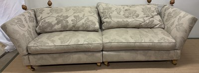 Lot 621 - Three drop end sofas, comprising a four seater...