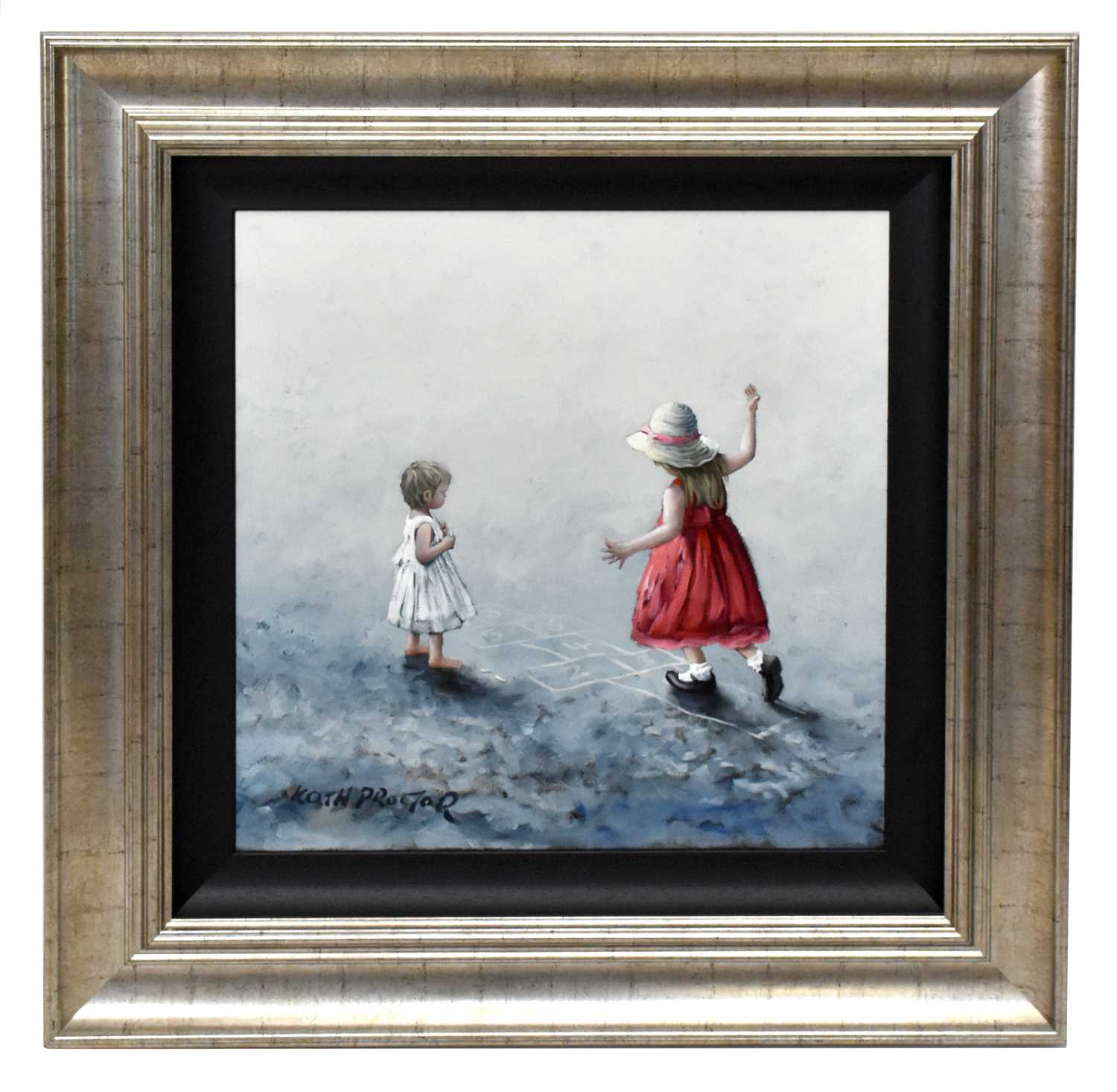 Lot 1352 KEITH PROCTOR; oil on canvas, 'Hopscotch',