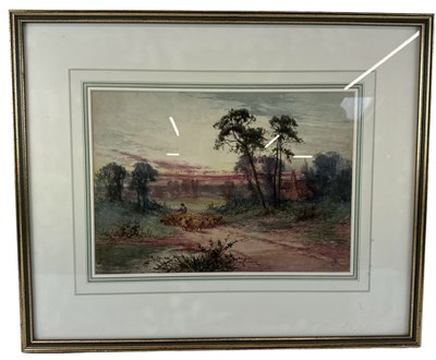 Lot 287 - UNATTRIBUTED; watercolour, rural scene of a...