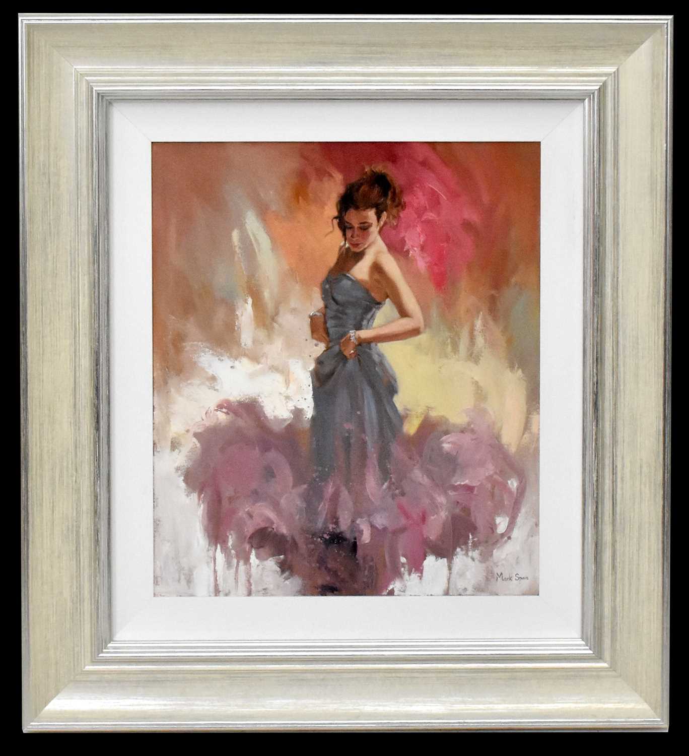 Lot 1353 - MARK SPAIN; oil on canvas, 'Dancing Blue Dress'...