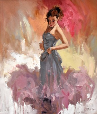 Lot 1353 - MARK SPAIN; oil on canvas, 'Dancing Blue Dress'...