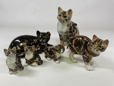 Lot 223 - A collection of six Winstanley cats including...