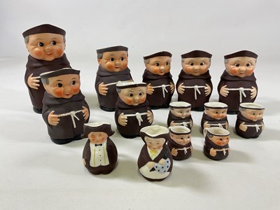 Lot 220 - A collection of Goebel monk character jugs,...