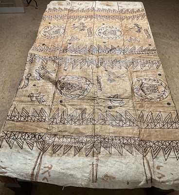 Lot 74 - A large Maori tapa cloth inscribed four times '...