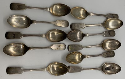 Lot 456 - A set of eleven late Victorian hallmarked...