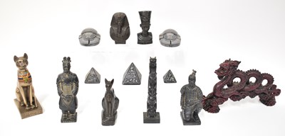 Lot 120 - A quantity of Egyptian and Chinese souvenirs...