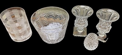 Lot 540 - WILLIAM YEOWARD; a pair of crystal glass urns,...