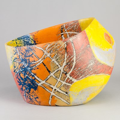 Lot 155 - CAROLYN GENDERS (born 1957); 'Orange and Red,...