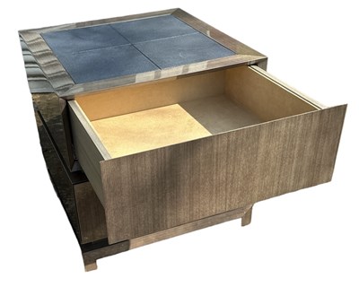 Lot 89 - A pair of modern two drawer bedside tables,...