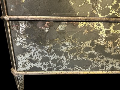 Lot 83 - A pair of modern mirrored chests of two short...