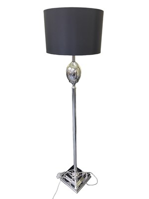 Lot 181 - A modern chrome effect standard lamp with...