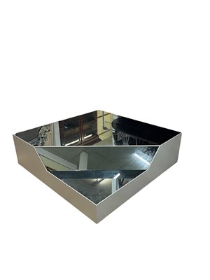 Lot 108 - A modern contemporary stepped mirrored top...