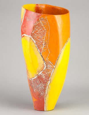 Lot 106 - CAROLYN GENDERS (born 1957); 'Orange and Red...