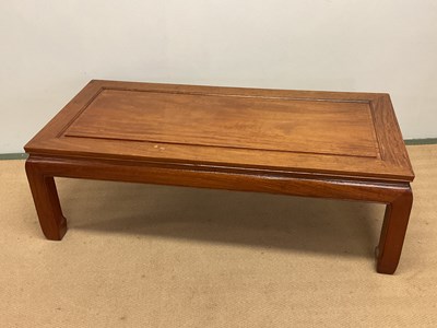 Lot 667 - GEORGE ZEE; a Chinese hardwood coffee table,...