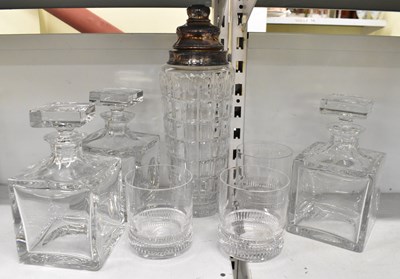 Lot 537 - RALPH LAUREN; a set of three crystal glass...