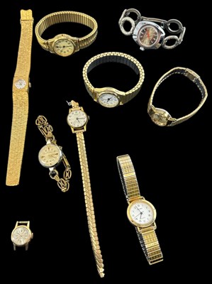 Lot 868 - An 18ct yellow gold lady's watch head and...