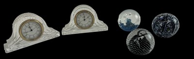 Lot 536 - WATERFORD; two Waterford crystal mantel clocks...