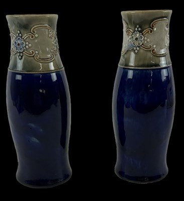 Lot 484 - DOULTON LAMBETH; a pair of early 20th century...