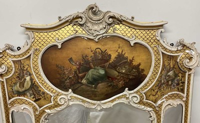 Lot 622 - A large circa 1900 Venetian wall mirror with...