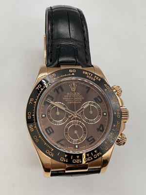 Lot 530 - ROLEX; a fine Cosmograph Daytona 18ct...