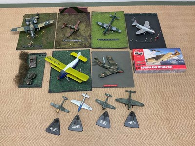 Lot 121 - Seven various dioramas of aircraft etc, also...