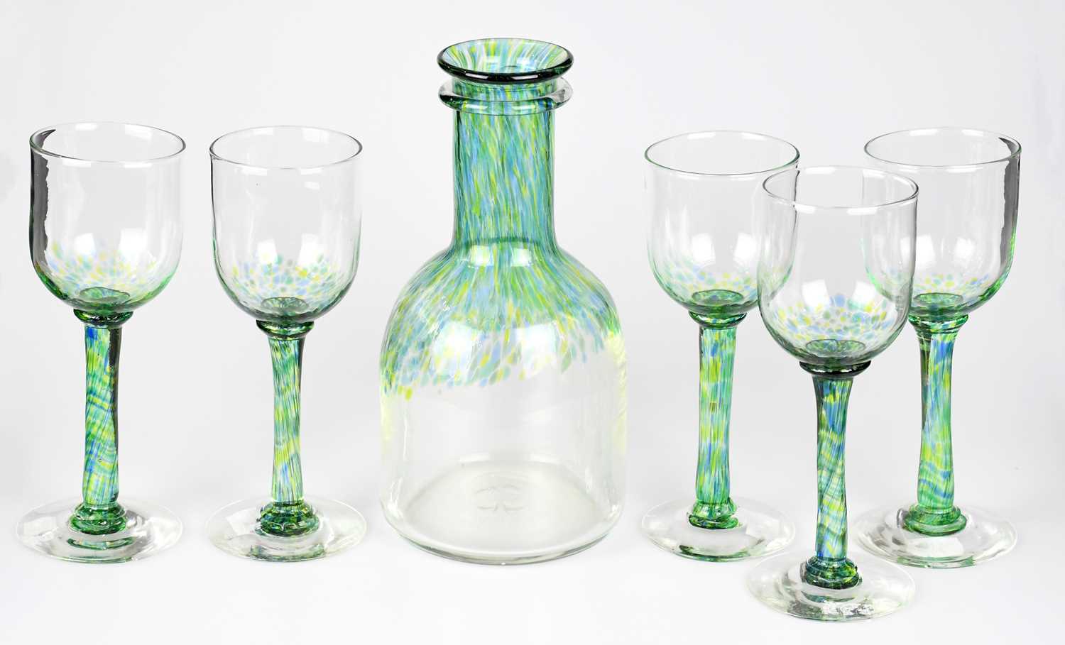 Lot 467 - HENRY LOWDY; a six piece drinking set...