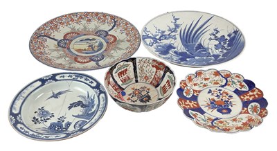 Lot 1164 - A Japanese Imari decorated charger, diameter...