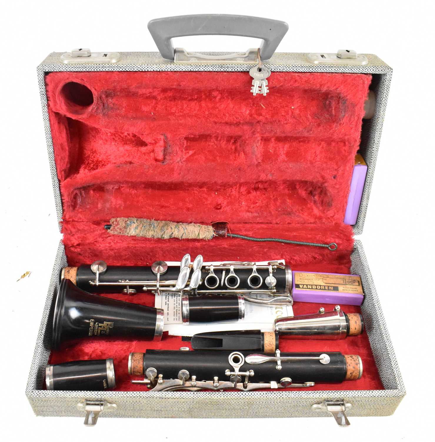 Lot 426 - BOOSEY & HAWKES OF LONDON; a cased clarinet.
