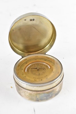 Lot 610 - A Victorian hallmarked silver cased barometer,...