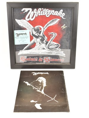 Lot 144 - WHITESNAKE; a 1982 framed concert T-shirt,...