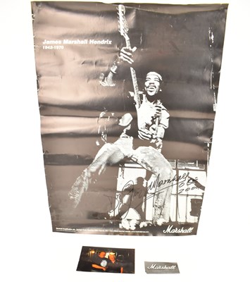 Lot 136 - A modern black and white Jimi Hendrix poster,...