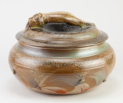 Lot 685 - ROWENA KINSMAN; a large salt glazed tureen...