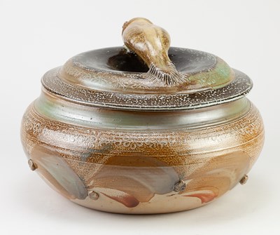 Lot 685 - ROWENA KINSMAN; a large salt glazed tureen...