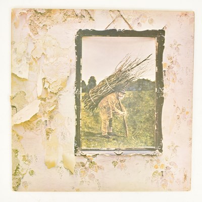 Lot 189 - LED ZEPPELIN; 'Led Zeppelin IV' on UK red/plum...