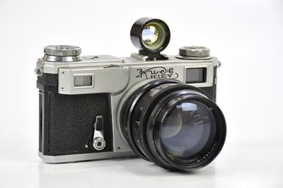 Lot 426 - KIEV; a Kiev 4A rangefinder 35mm film camera,...