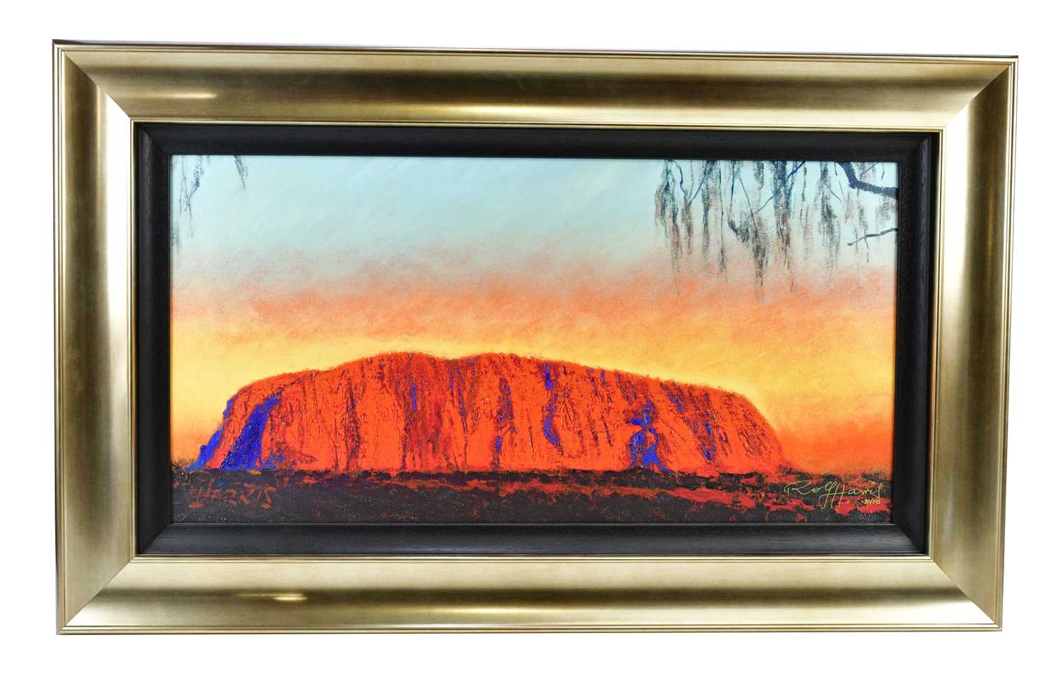 Lot 1589 - ROLF HARRIS 1930-2023); print on canvas 'ULURU...