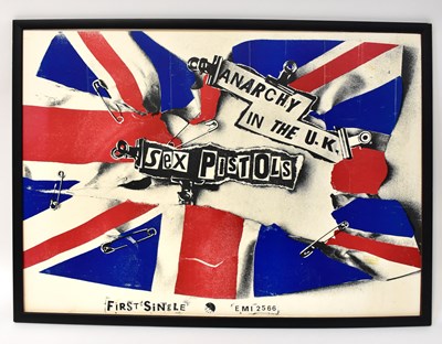 Lot 620 - JAMIE REID; lithograph on card, 'Sex Pistols...