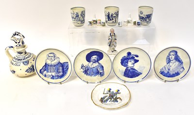 Lot 341 - DELFT; a small quantity of blue and white...