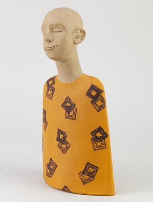 Lot 703 - SARAH McDADE (born 1954); a stoneware figure,...