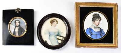 Lot 467 - UNATTRIBUTED; a circa 1830 miniature...