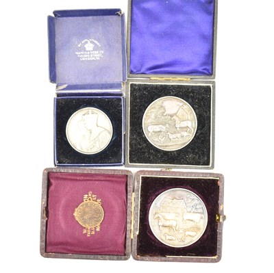 Lot 118 - A silver agricultural prize medallion for...