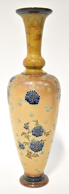 Lot 278 - DOULTON; a Slaters patent Chine ware vase in...