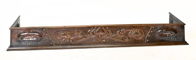 Lot 188 - An Arts and Crafts copper fender with embossed...