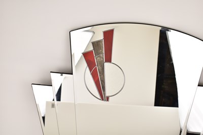 Lot 58 - A modern Art Deco style wall mirror, 73 x 71cm.