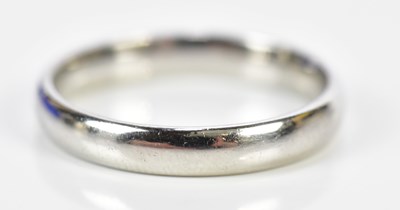 Lot 222 - A platinum wedding band, size J 1/2, approx. 3....