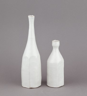 Lot 20 - AKIKO HIRAI (born 1970); two faceted stoneware...